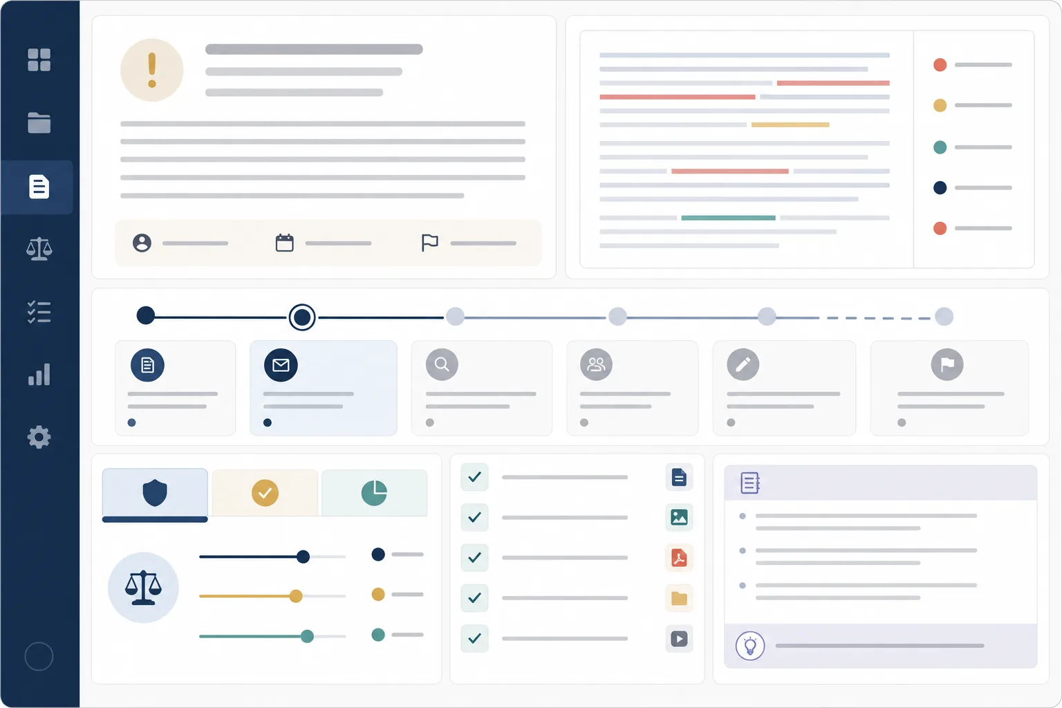 Structured academic misconduct allegation response planning module with evidence checklist, chronology notes, and response options.